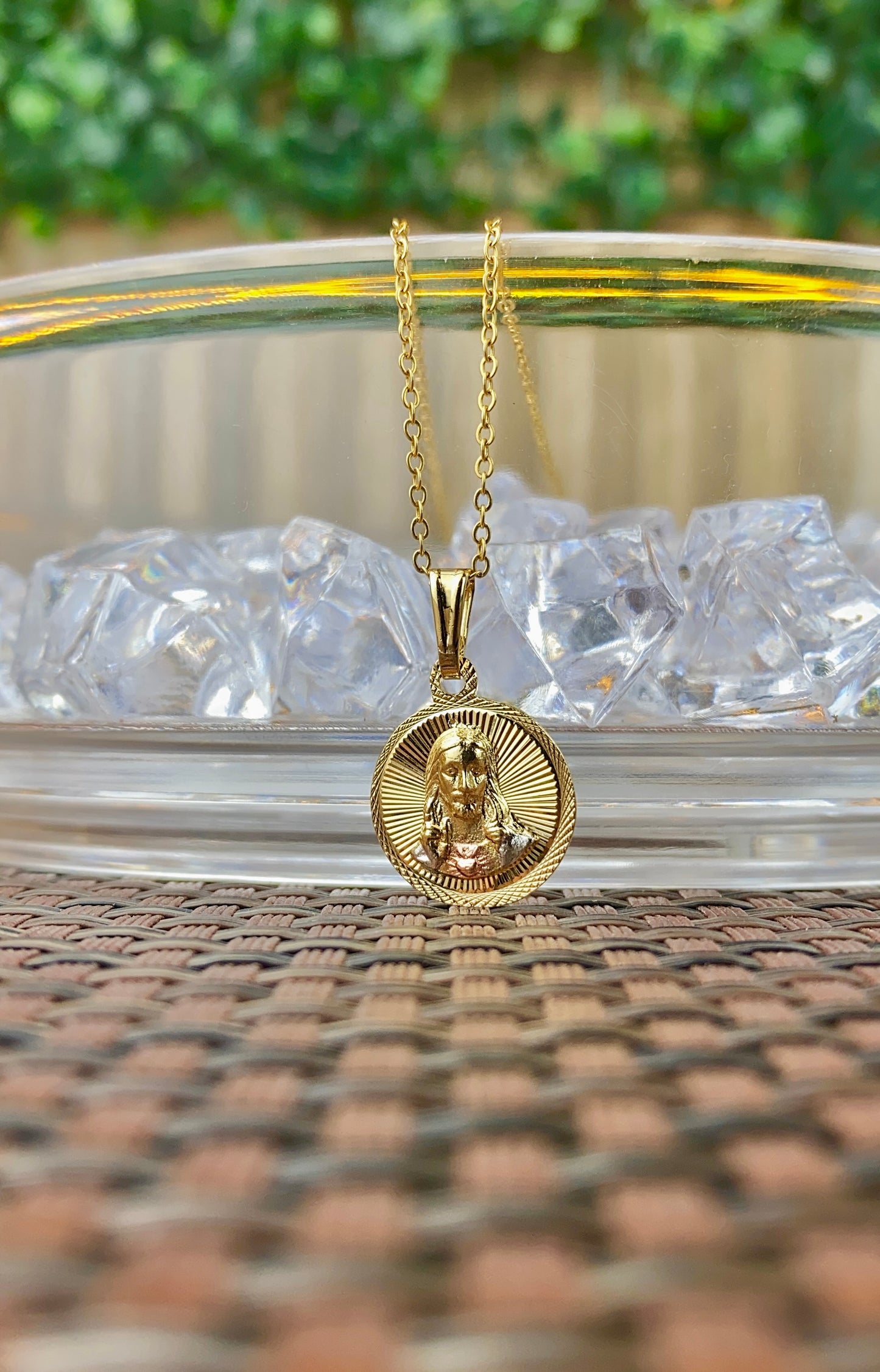 Jesus Sacred Heart Necklace 17"