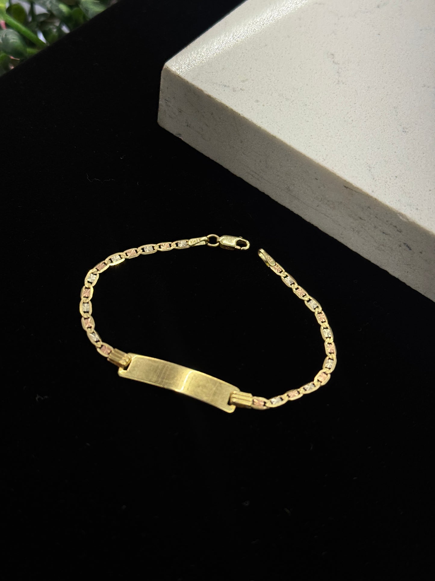 14K Gold Baby ID Bracelet 6.25 INCH