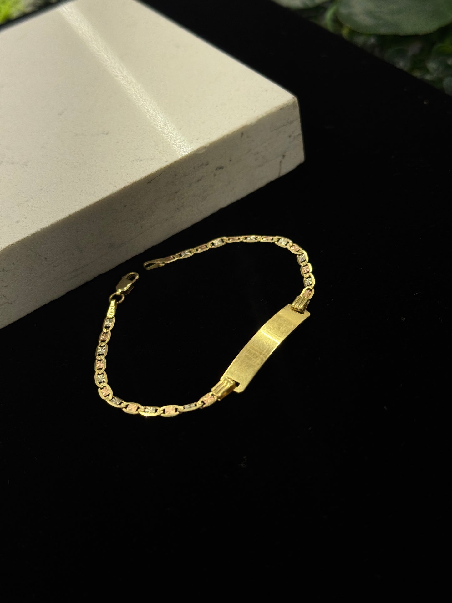 14K Gold Baby ID Bracelet 6.25 INCH