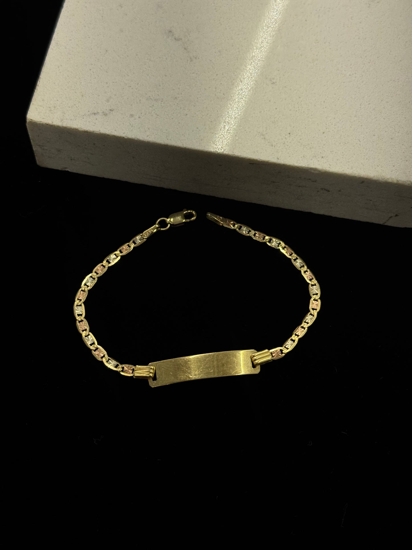 14K Gold Baby ID Bracelet 6.25 INCH