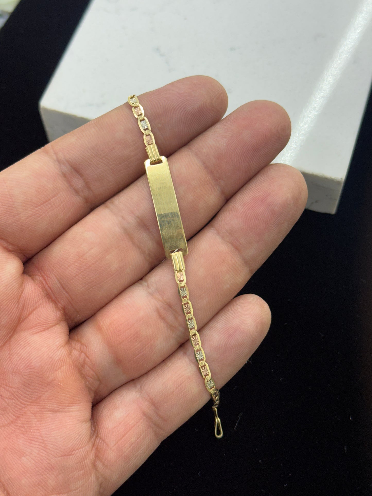 14K Gold Baby ID Bracelet 6.25 INCH