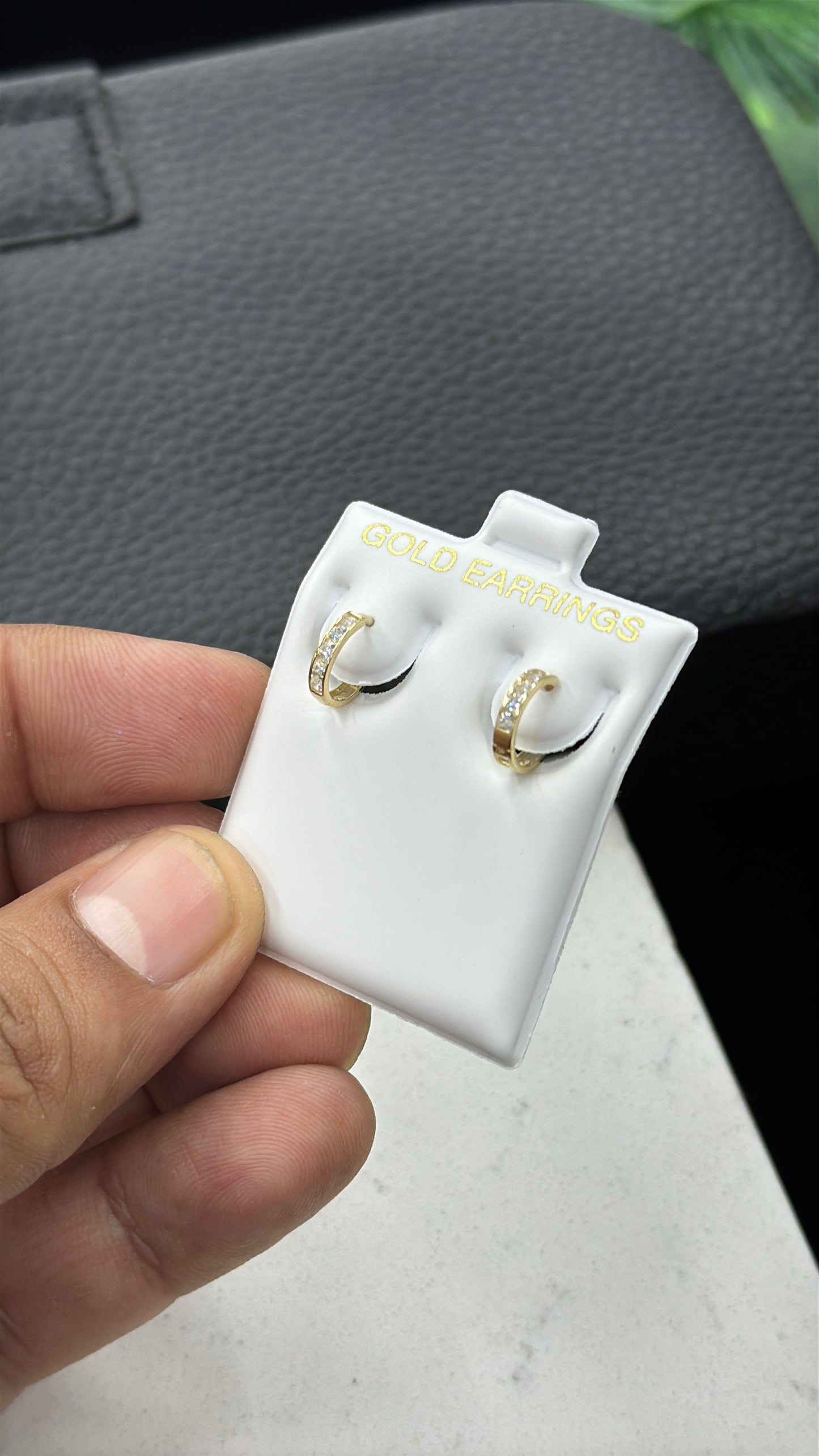 10K Yellow Gold Huggies Earrings 9x9mm