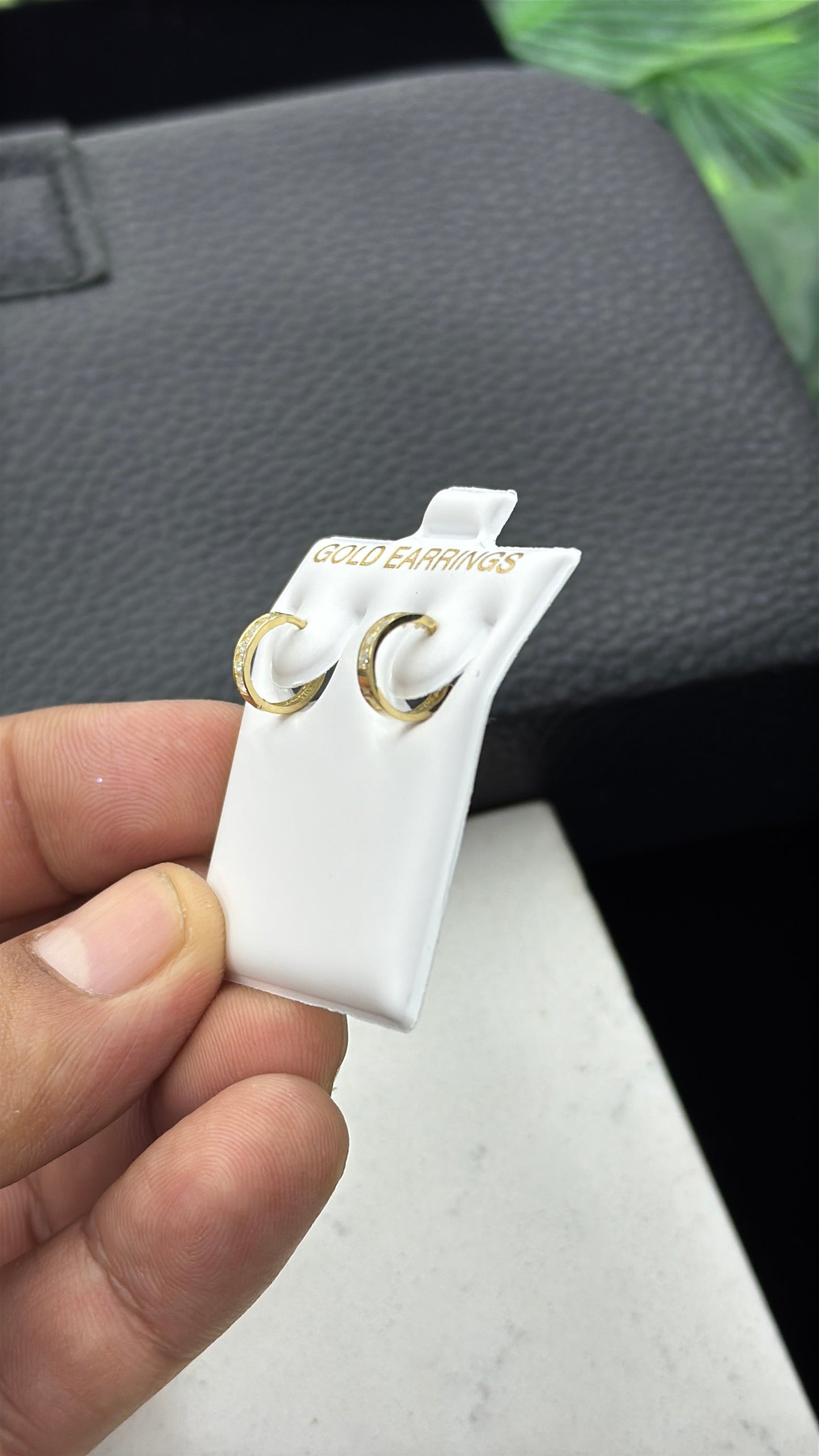 10K Yellow Gold Huggies Earrings 9x9mm