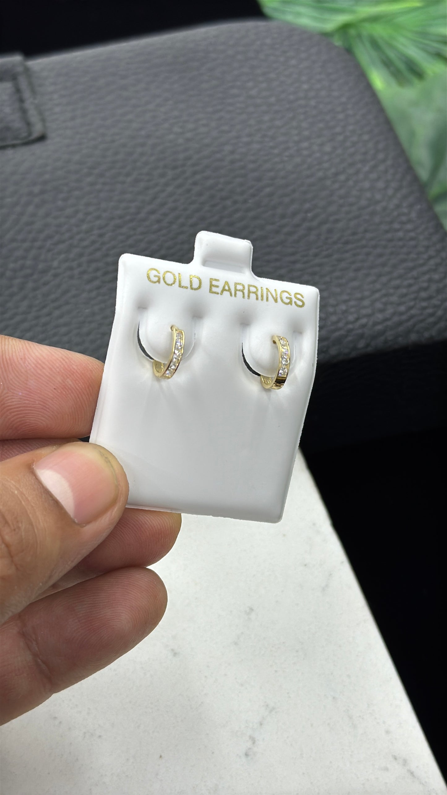 10K Yellow Gold Huggies Earrings 9x9mm