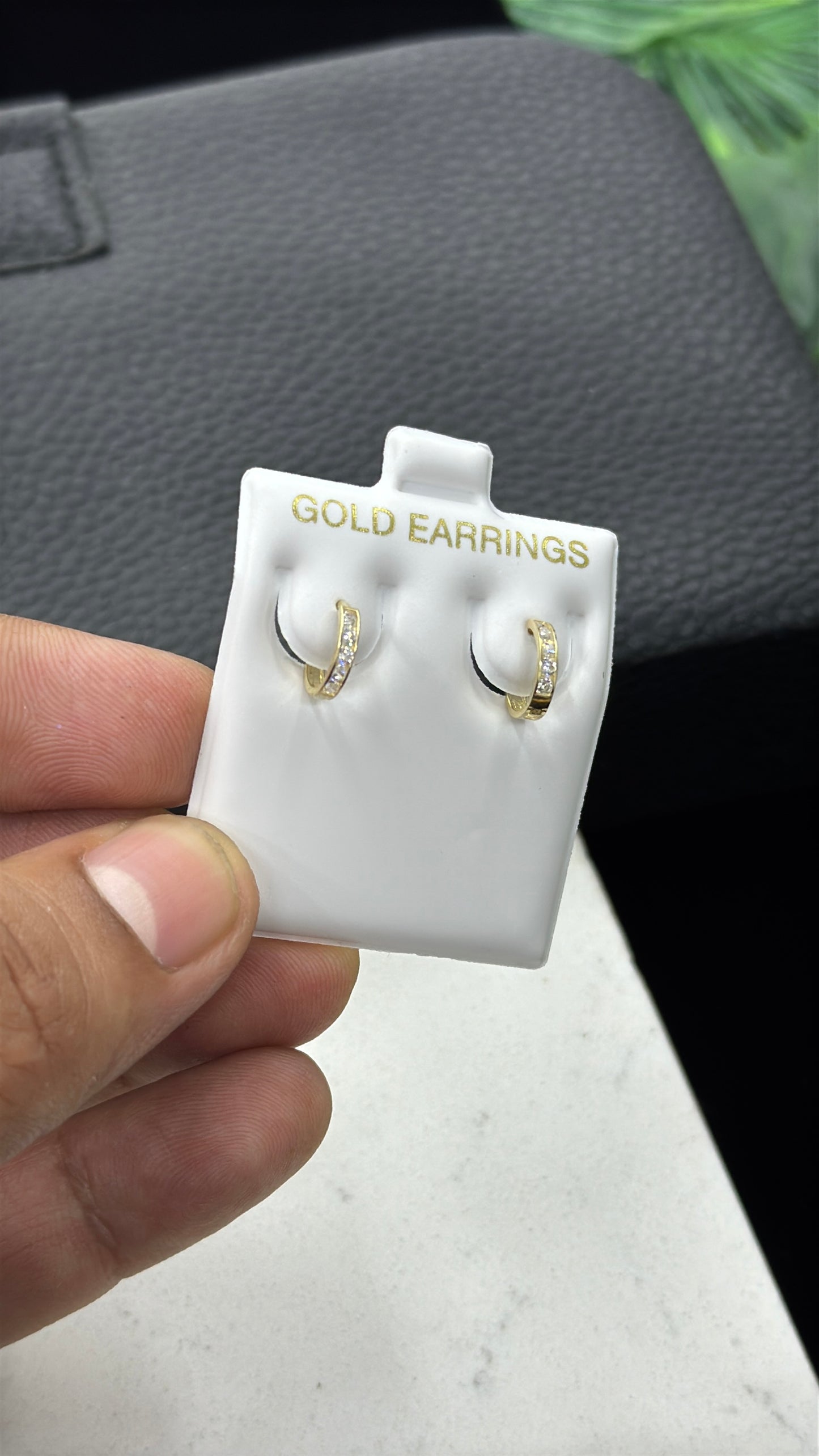 10K Yellow Gold Huggies Earrings 9x9mm