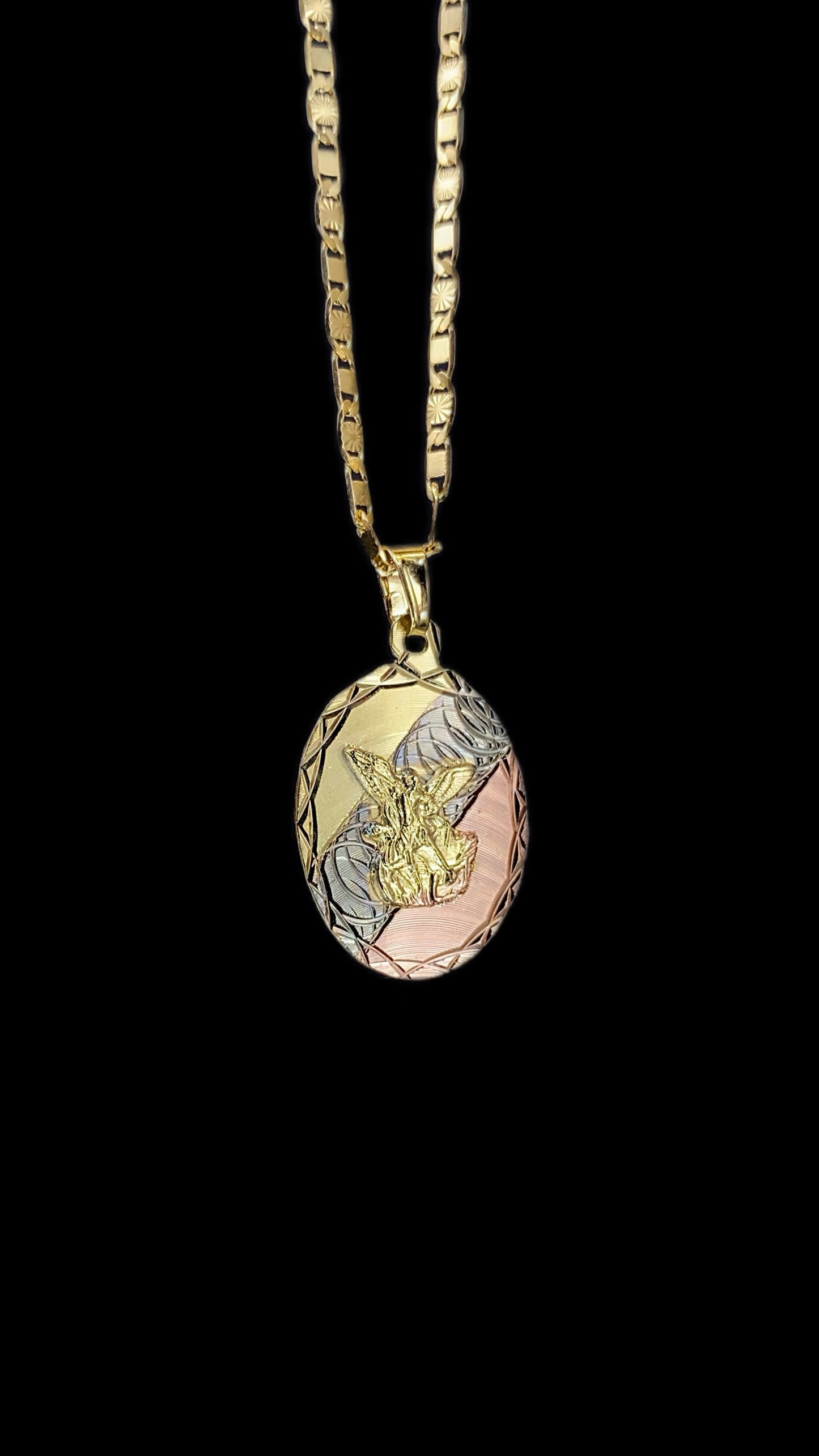 San Miguel Necklace Tri Color Valentino Chain 20" in