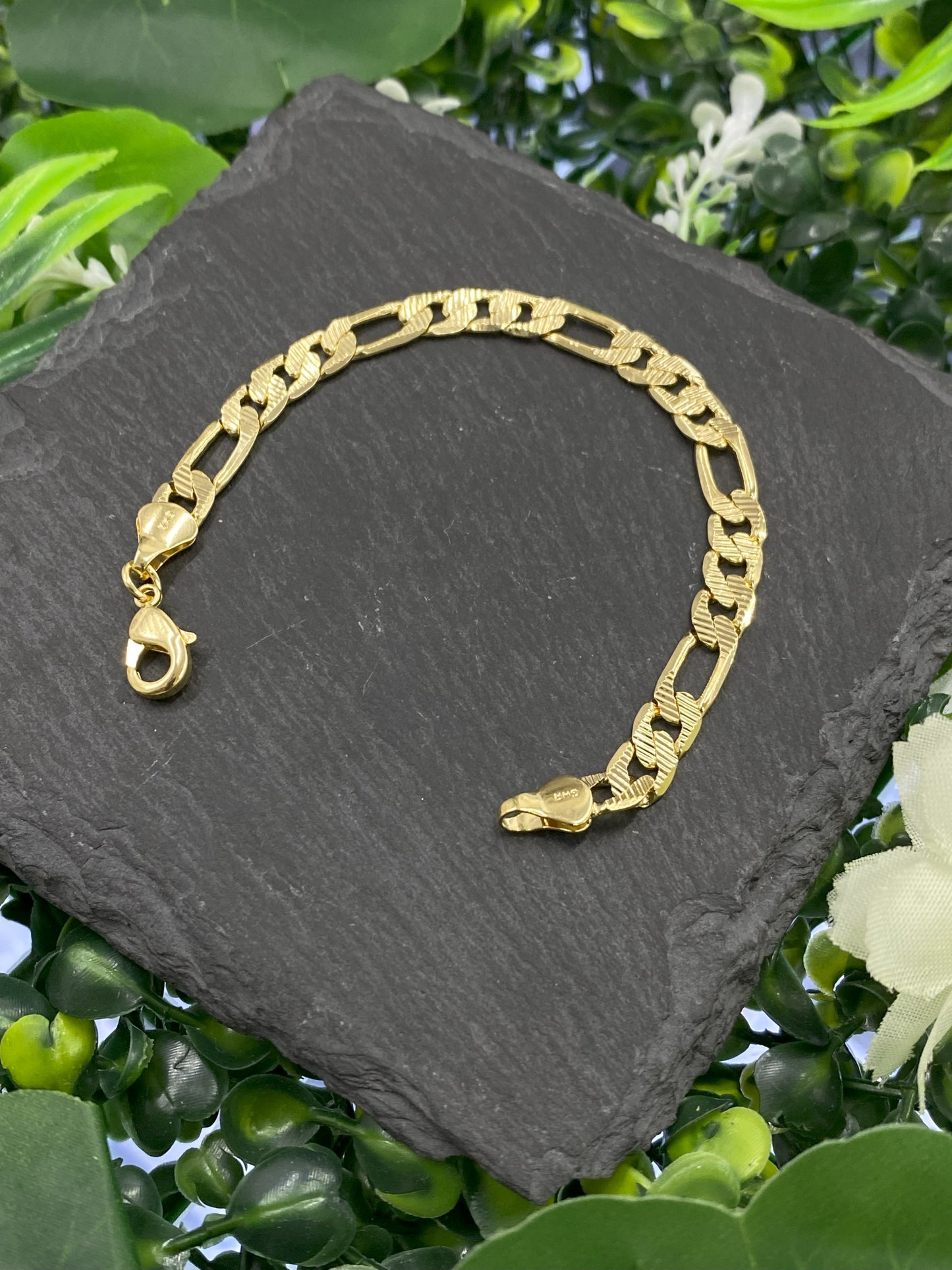 Baby Kids Figaro Bracelet Gold Filled 5.75" 5.6mm