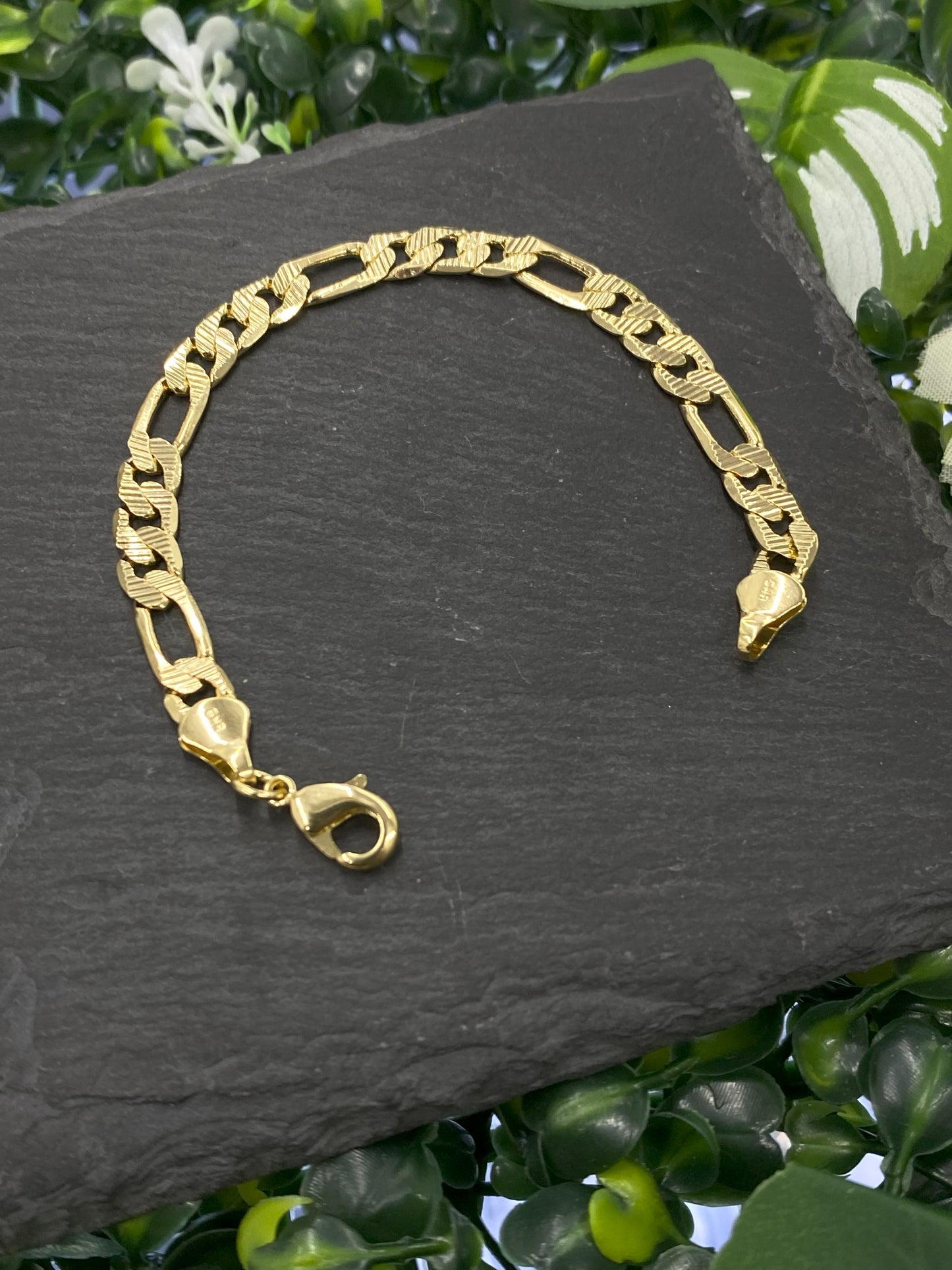Baby Kids Figaro Bracelet Gold Filled 5.75" 5.6mm