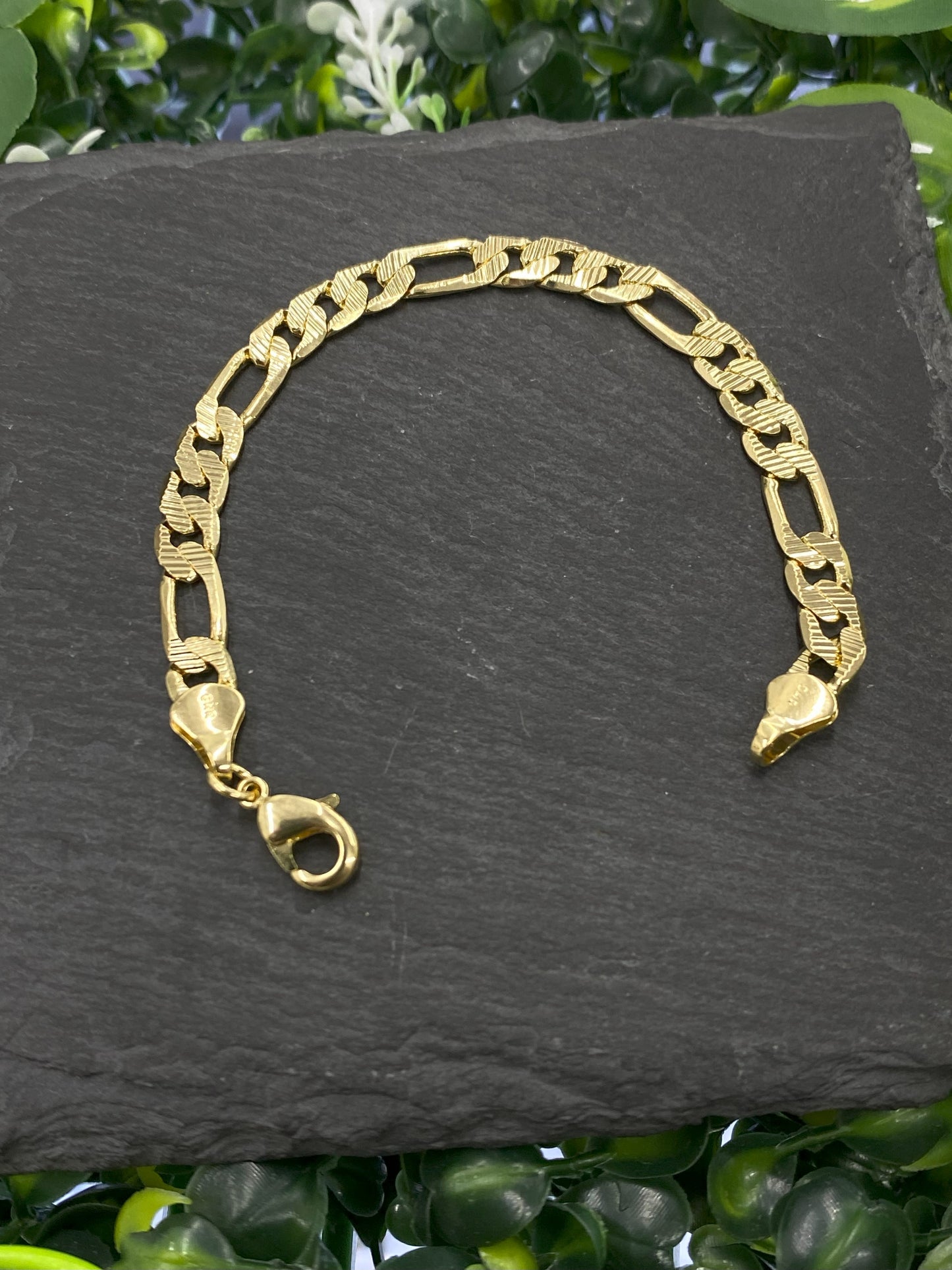 Baby Kids Figaro Bracelet Gold Filled 5.75" 5.6mm