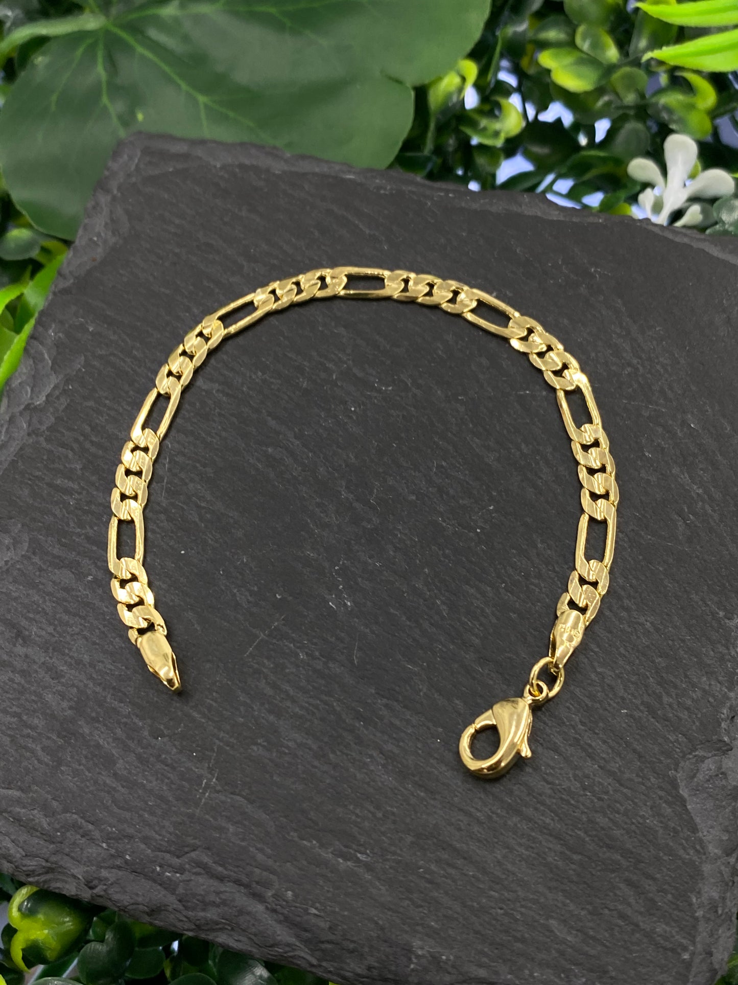 Baby Kids Figaro Bracelet Gold Filled 5.75" 5.6mm