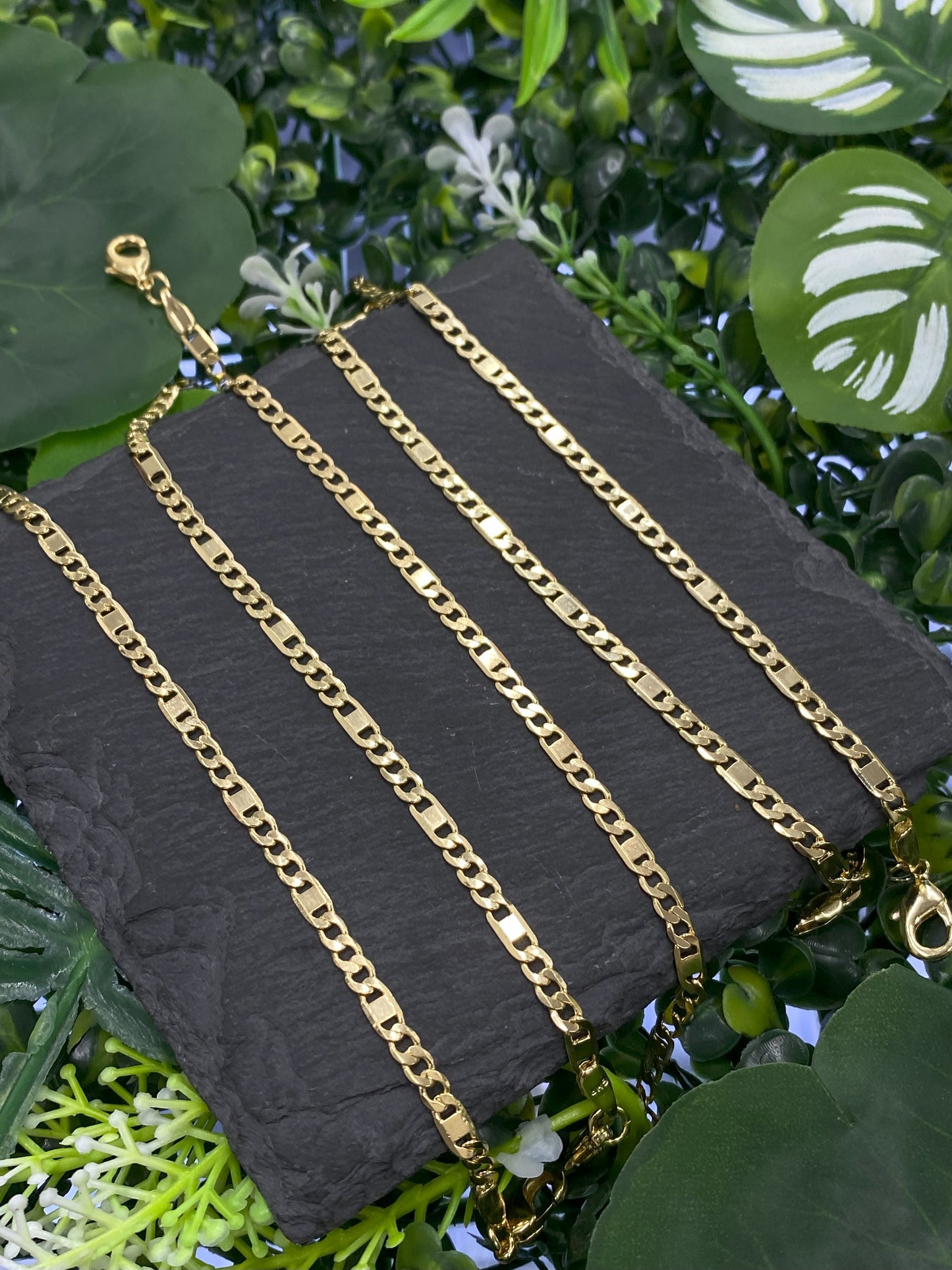 Gold Filled Baby Curb Valentino Bracelet 5.75"