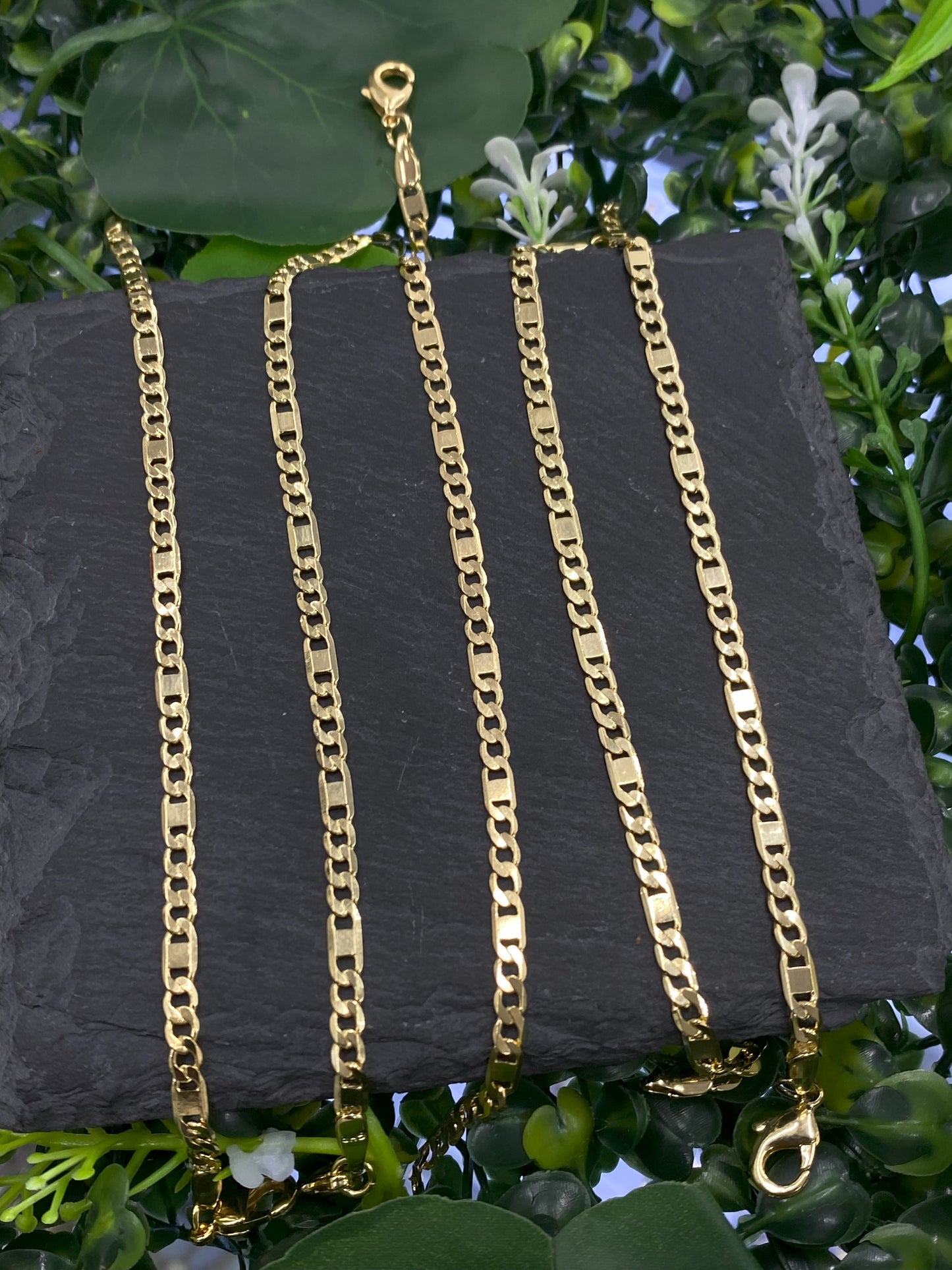 Gold Filled Baby Curb Valentino Bracelet 5.75"