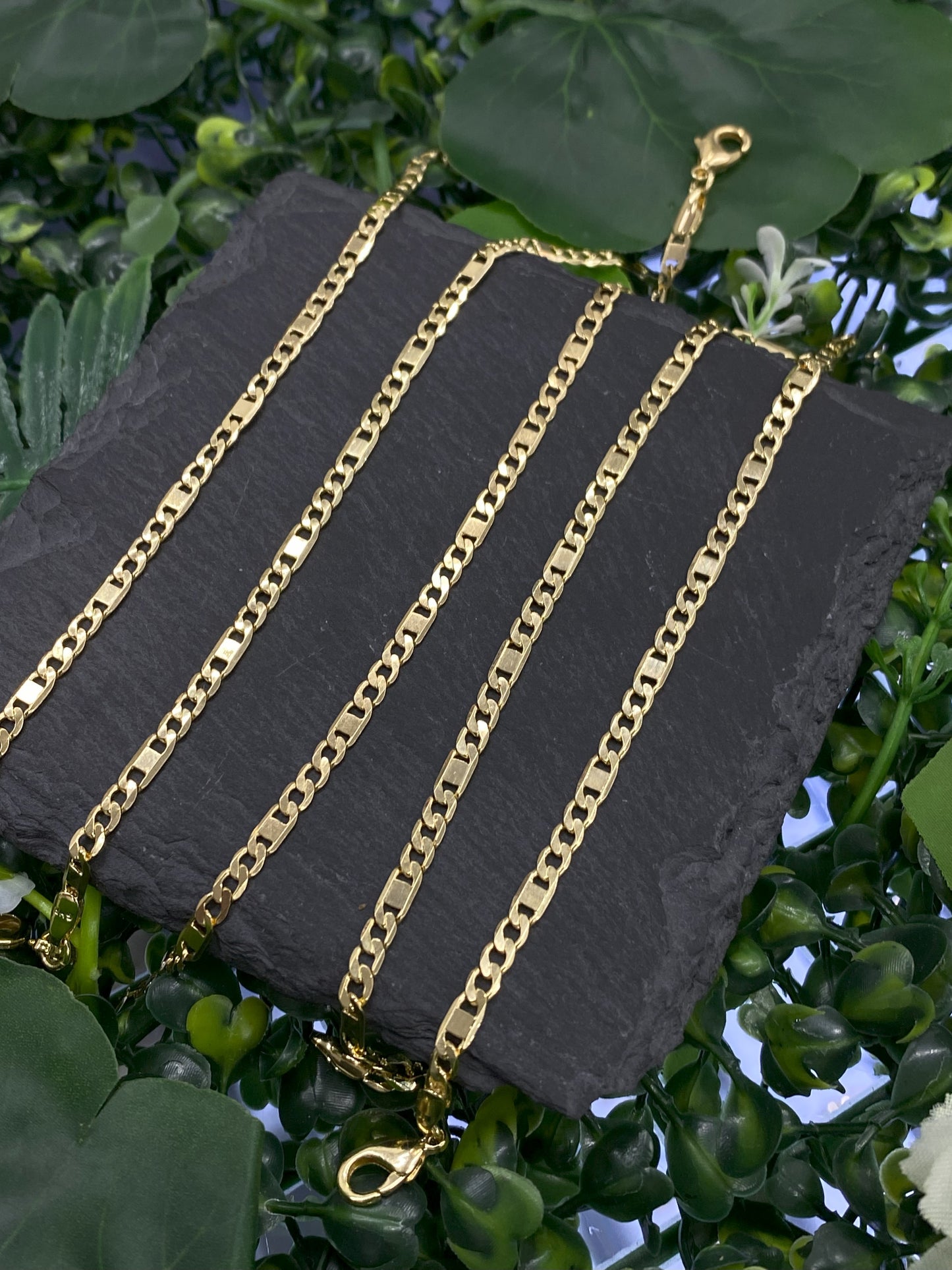 Gold Filled Baby Curb Valentino Bracelet 5.75"