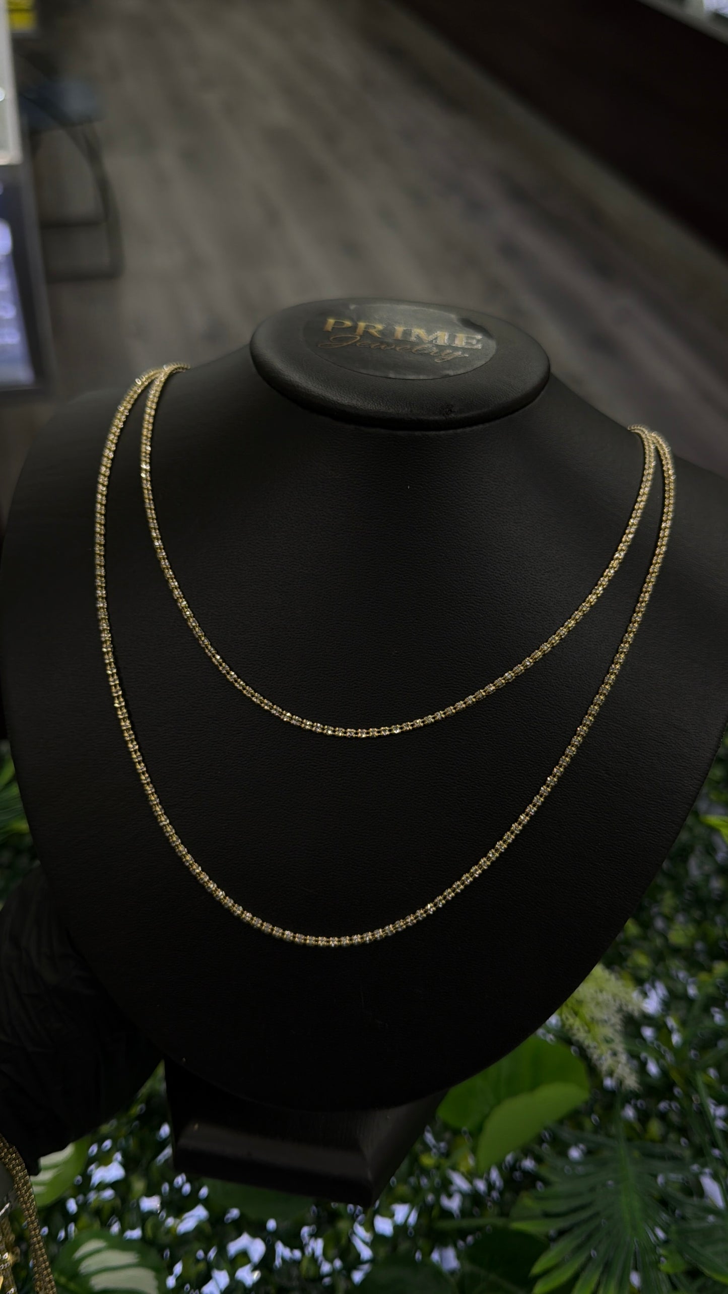 14K Yellow Gold ICE Chain 2mm for Womens