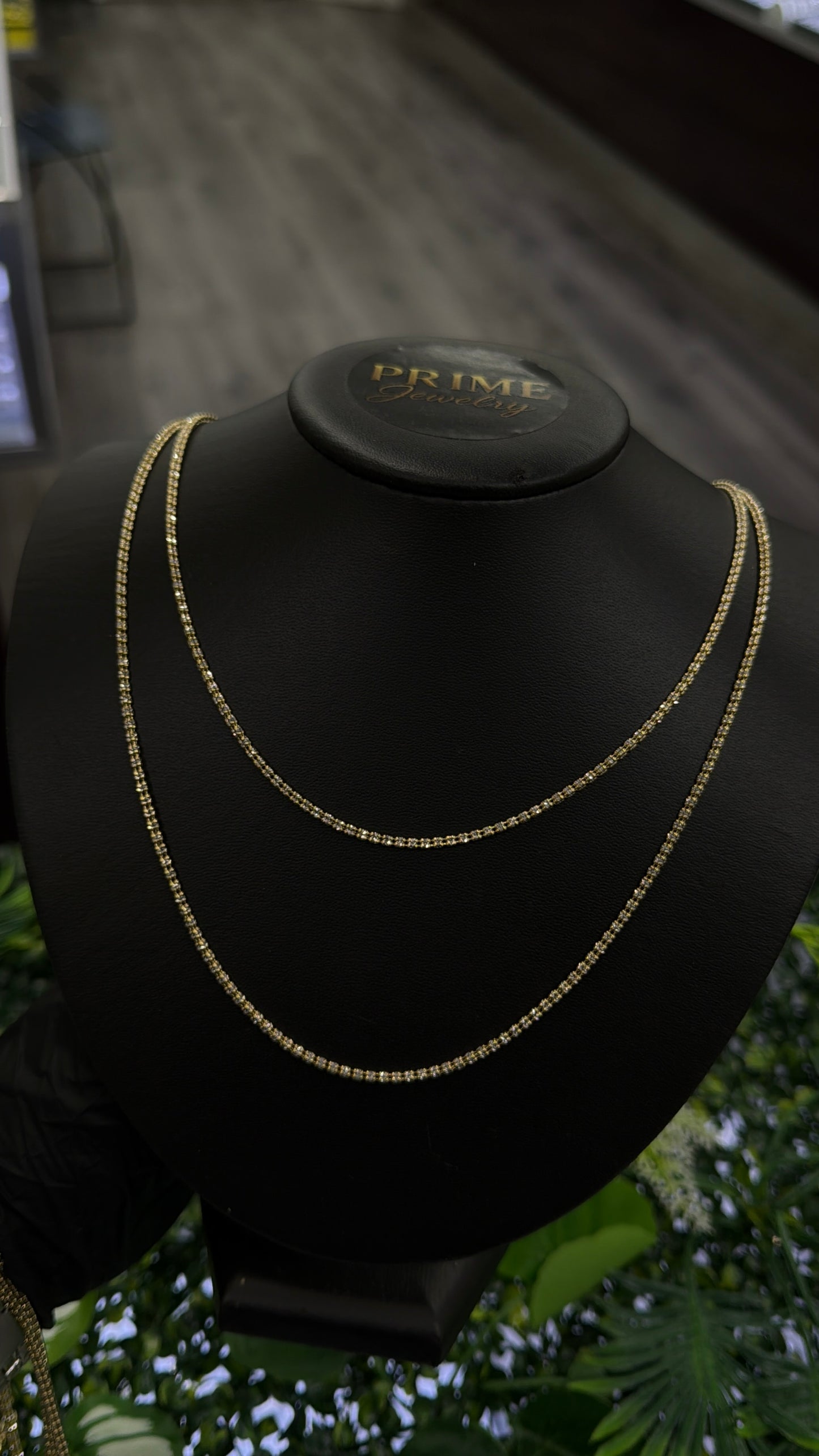 14K Yellow Gold ICE Chain 2mm for Womens