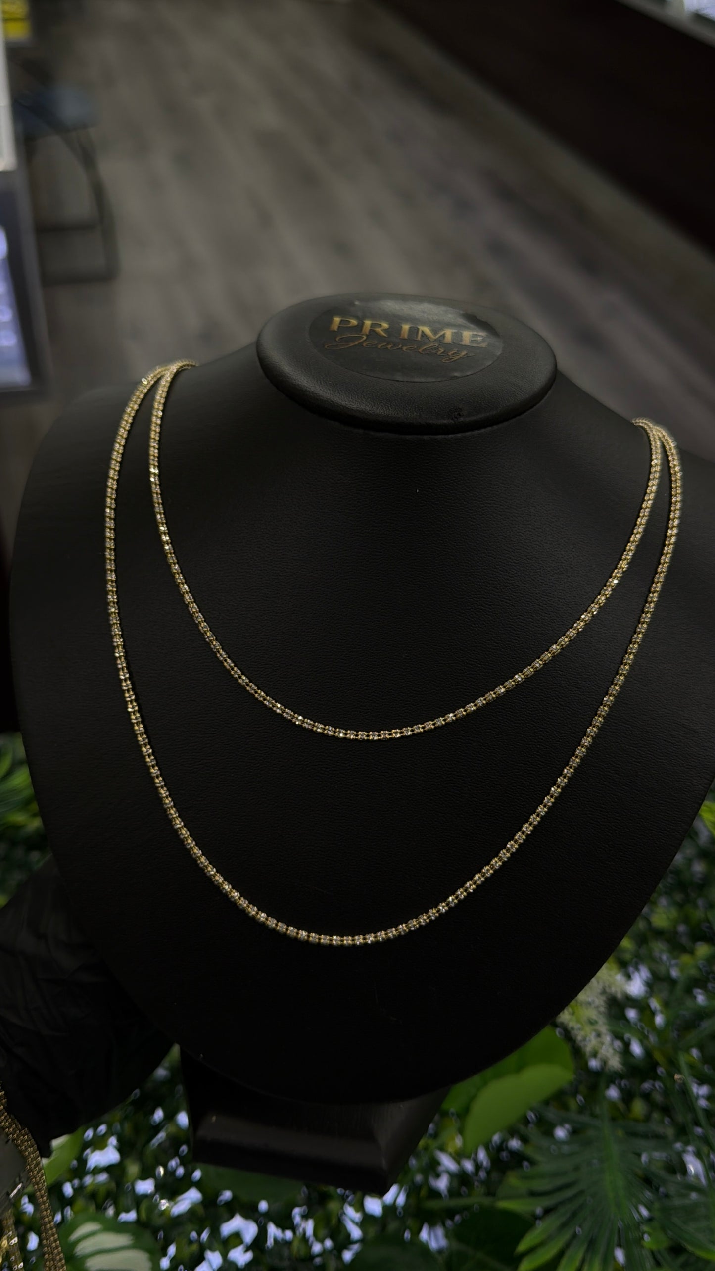 14K Yellow Gold ICE Chain 2mm for Womens