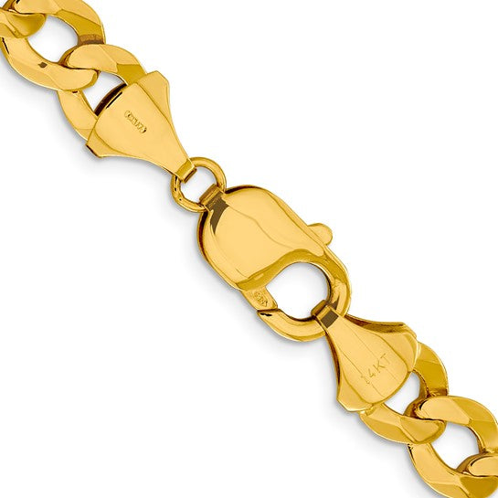 14K Yellow Solid Gold Curb Necklace Chain for Mens 26" INCH Cadena de Oro Para Hombre