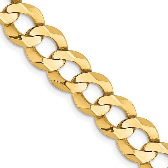 14K Yellow Solid Gold Curb Necklace Chain for Mens 26" INCH Cadena de Oro Para Hombre