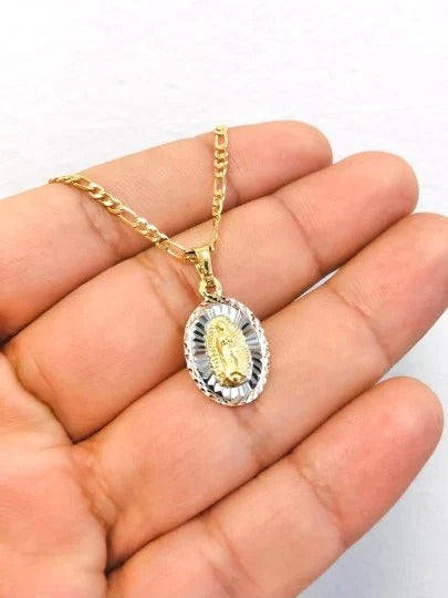 Virgem de Guadalupe Chain Necklace Pendant Charm Jewelry Catholics For Adults