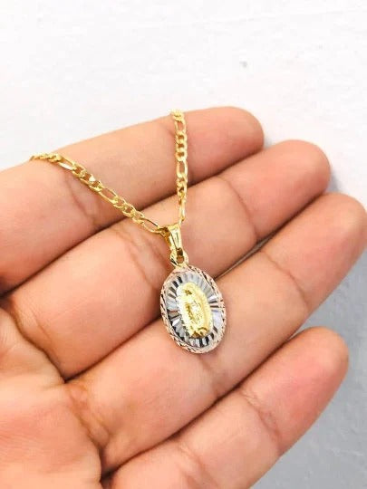 Virgem de Guadalupe Chain Necklace Pendant Charm Jewelry Catholics For Adults