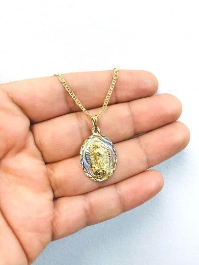 Virgen de Guadalupe Charm Necklace Pendant Chain Gifts Daily Elegance Catholics For Adults