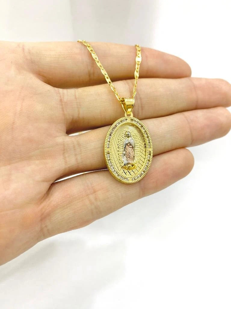 Our Lady Guadalupe Necklace Pendant Valentino Chain Gifts Adults