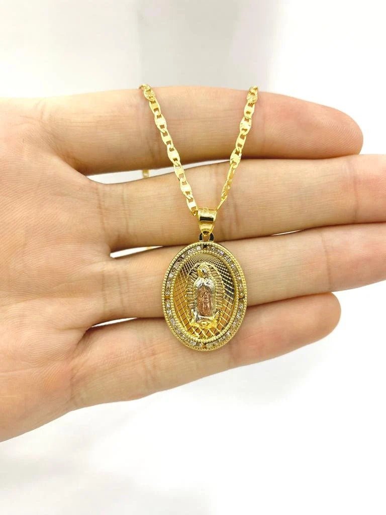 Our Lady Guadalupe Necklace Pendant Valentino Chain Gifts Adults