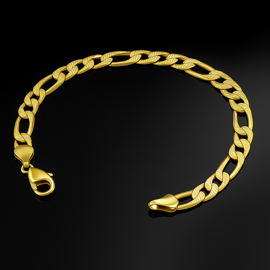 Baby Kids Figaro Bracelet Gold Filled 5.75" 5.6mm