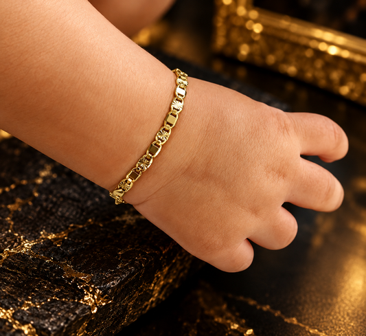 Baby Kids Boys Girls Gold Filled Bracelet Newborn