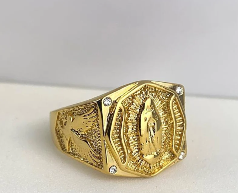 Virgin Mary Ring Stainless Steel Jewelry For Mens