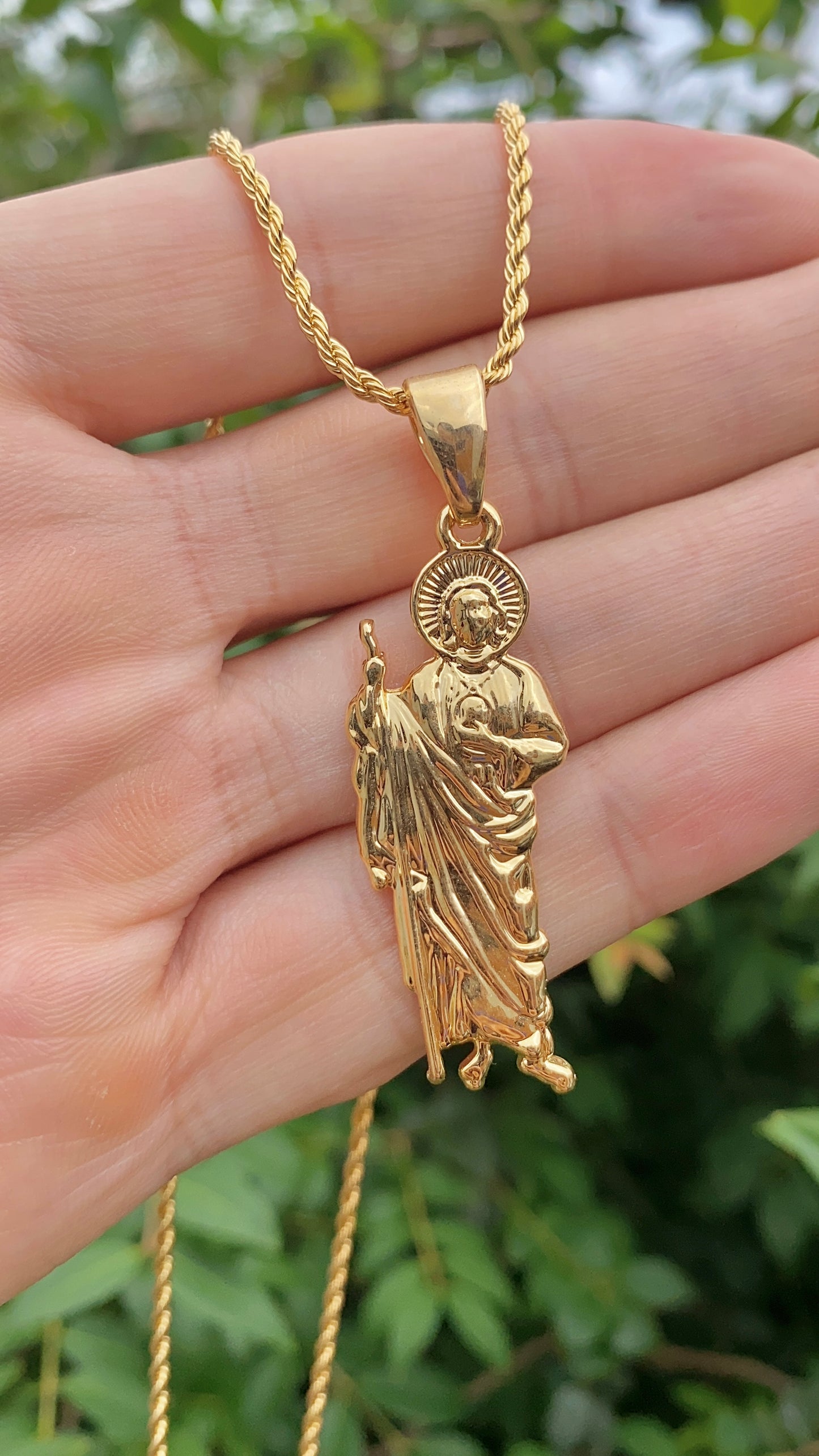 Necklace San Judas 17.5" Pendant Womens Gifts