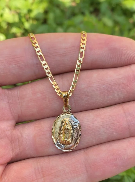 Virgencita de Guadalupe Pendant Necklace Jewelry For Womens