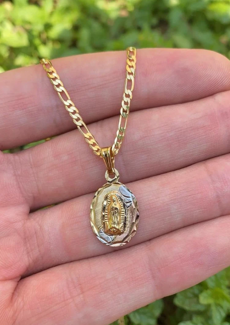 Virgencita de Guadalupe Pendant Necklace Jewelry For Womens