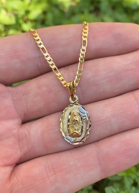 Virgencita de Guadalupe Pendant Necklace Jewelry For Womens