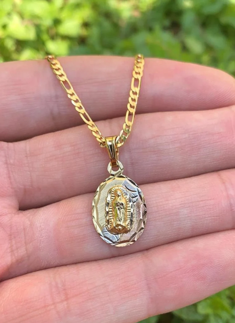 Virgencita de Guadalupe Pendant Necklace Jewelry For Womens