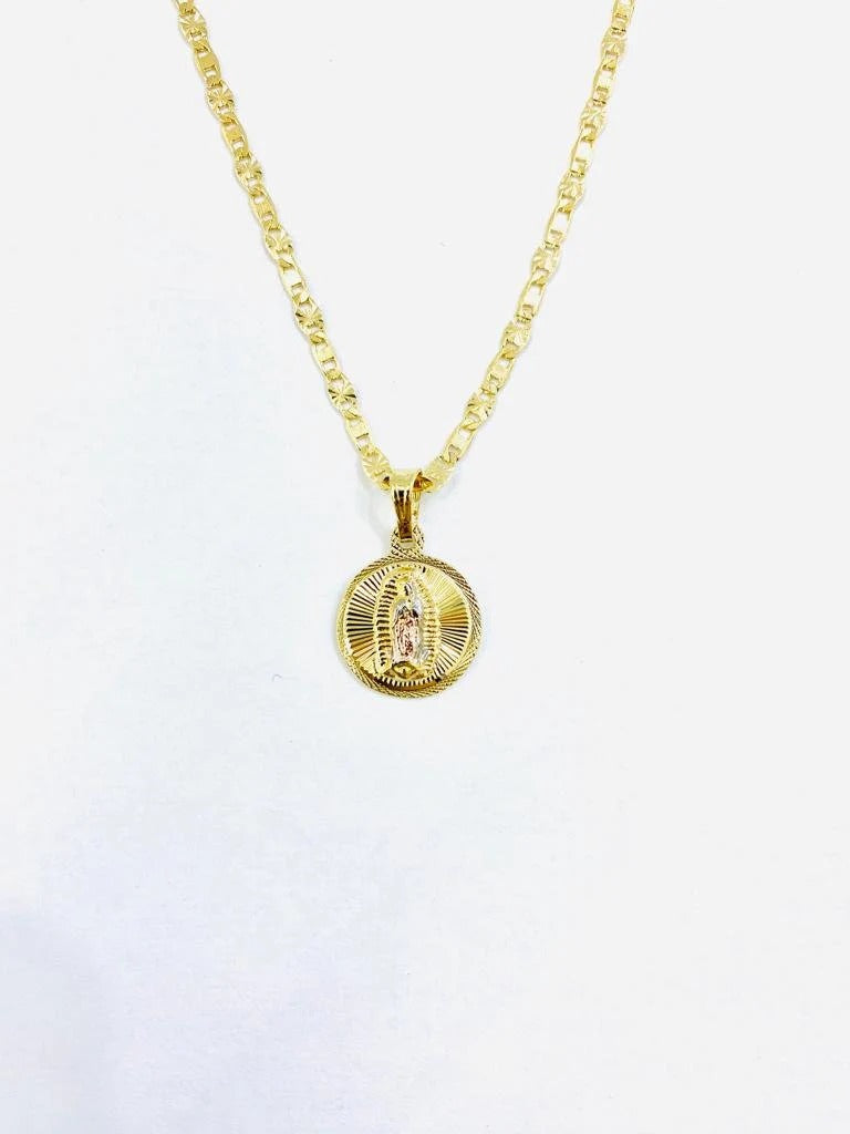 Virgen de Guadalupe Necklace/Valentino Chain 14" 16"/Baby Newborn Kids Jewelry/Gifts for 1st Communion Baptism