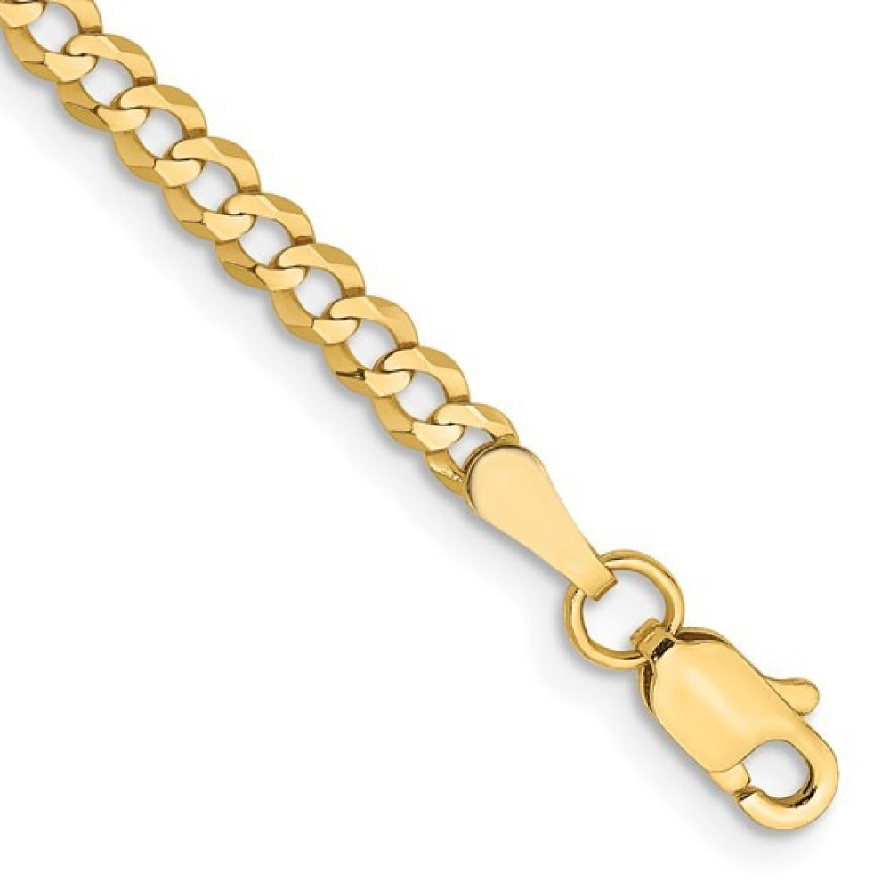 14K Yellow Gold Miami Curb Cuban Chain 2mm Necklace 16" for Kids Baby Girls 2.42g Fancy Design