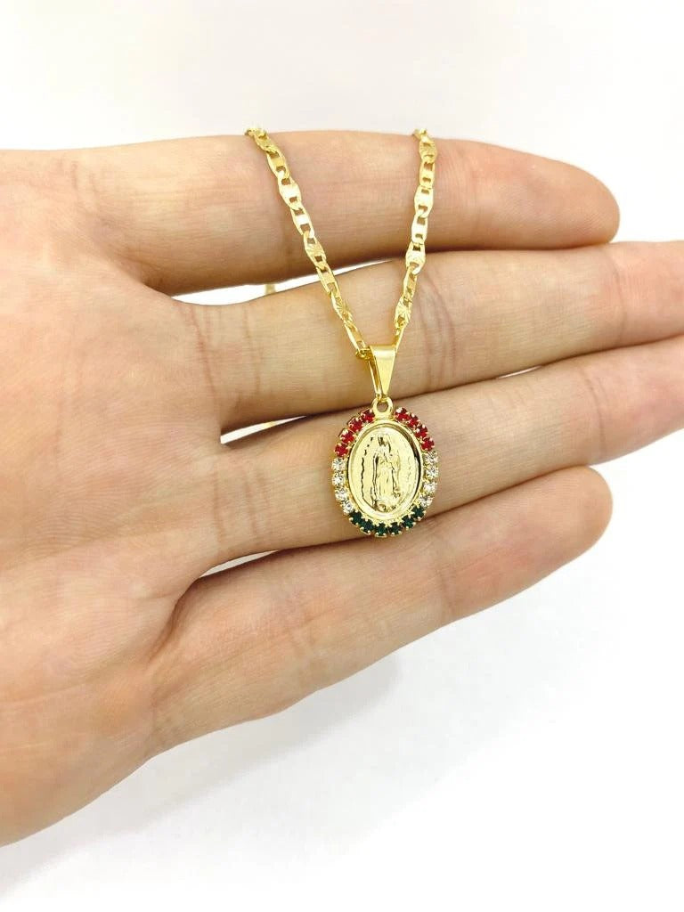 Virgen de guadalupe hot sale gold chain