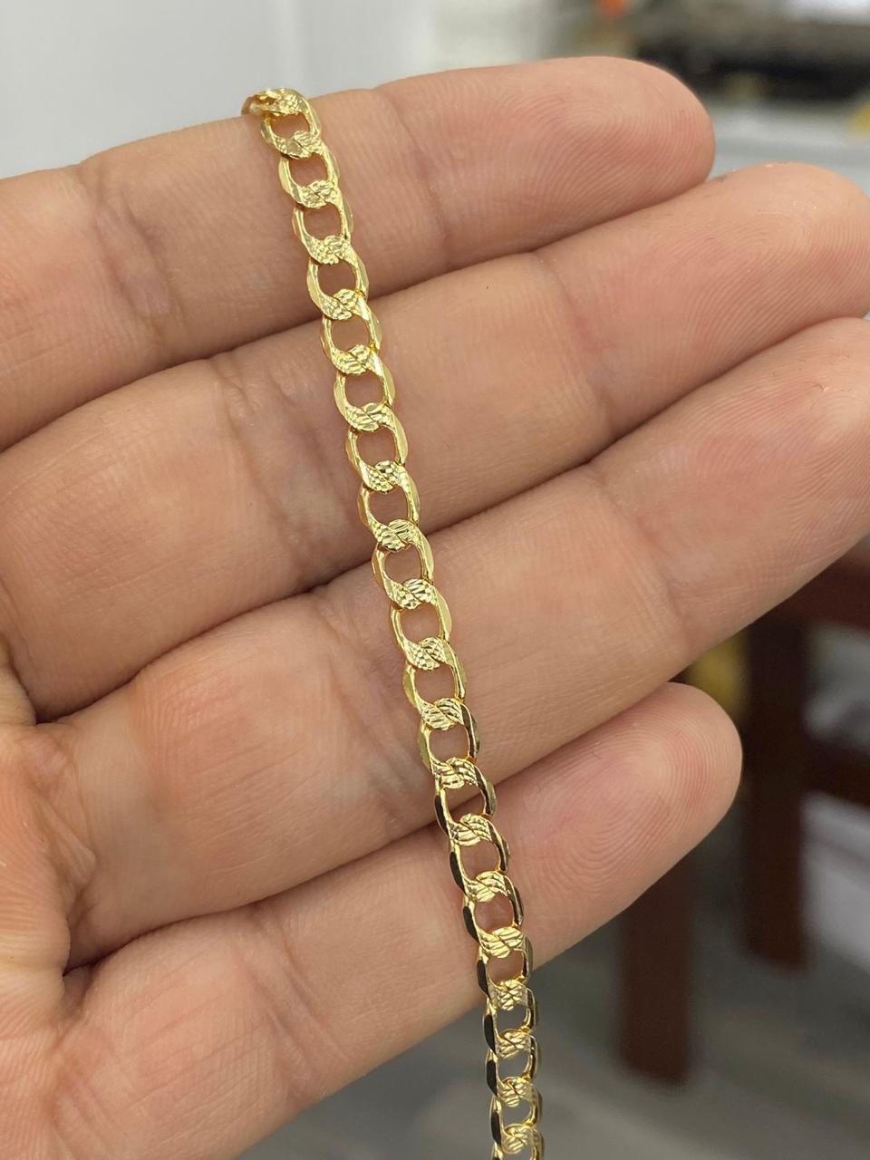 Baby Kids Curb Bracelet 5.5" Diamond Cut Design 14K Gold Filled Gifts for Childrens