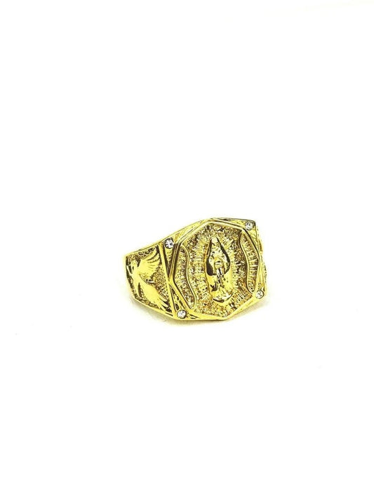 Virgen de Guadalupe Ring Fancy CZ Stailess Steel #11 Anillo Virgencita para Mujer Hombre