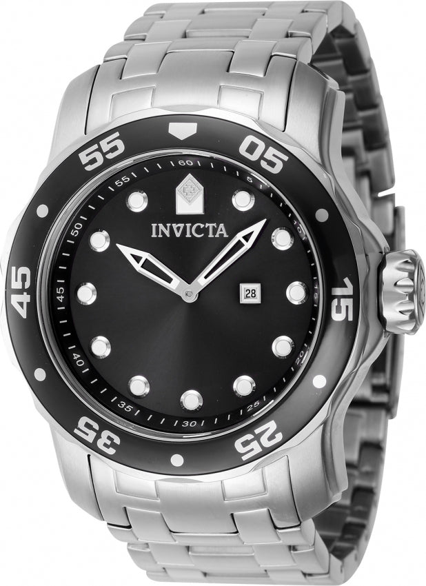 Mens Invicta Watch Pro Diver 47002 Casual Design 48mm Stainless Steel Silver