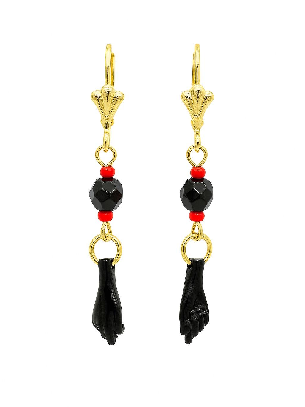Azabache Lever Back Dangle Earrings