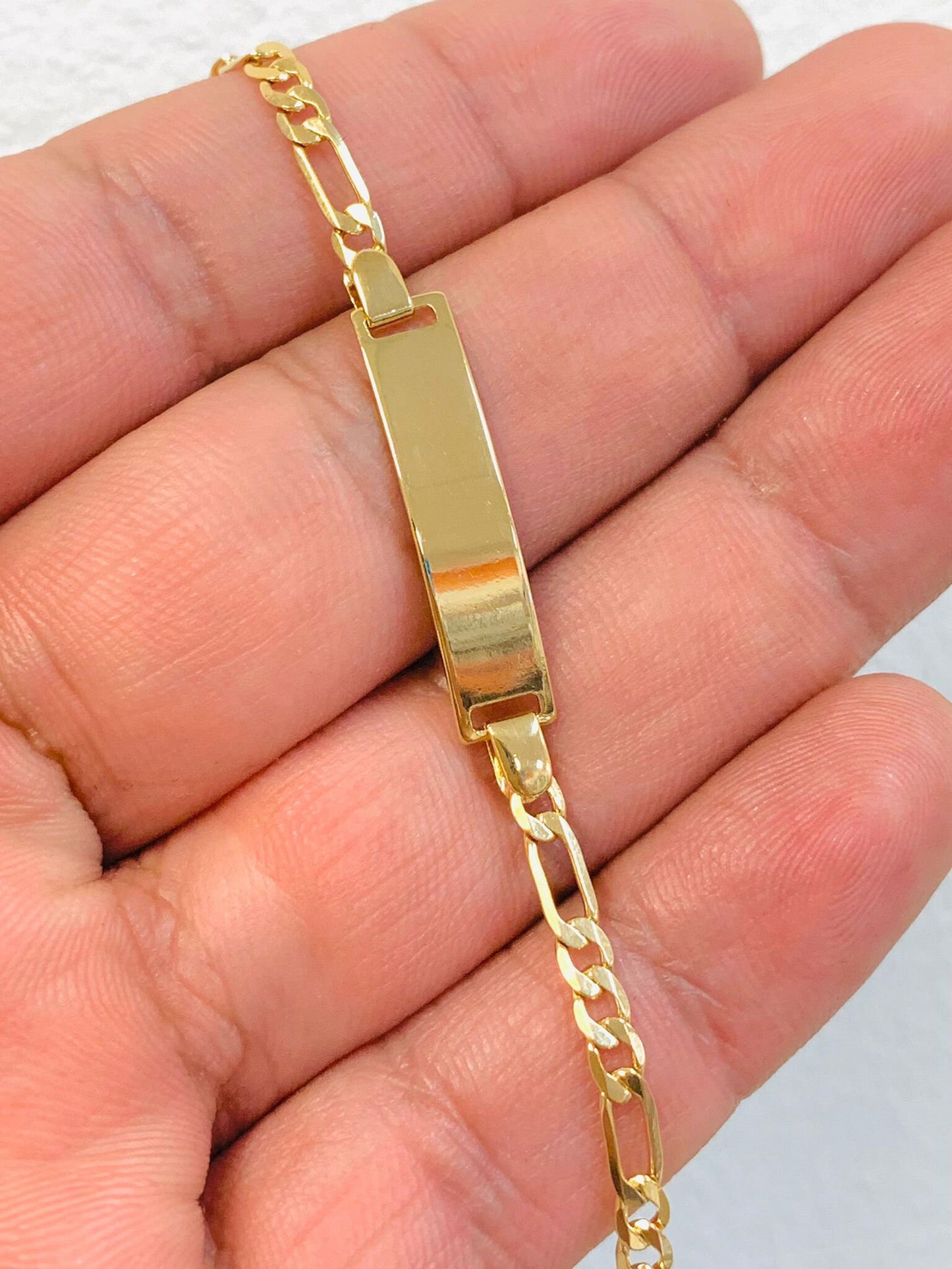 18K Gold Filled Baby ID Bracelet 5.5"/ Baby Bracelet / Baby Bracelet Girl Jewelry/Fashion Bracelet